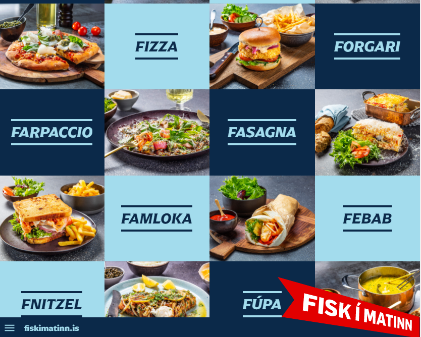 Fizza, Forgari, Farpaccio, Fasagne?