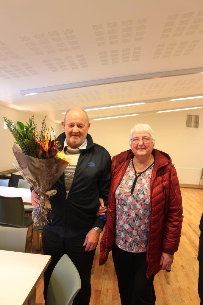 Enok og Anna eiginkona hans í kveðjukaffi